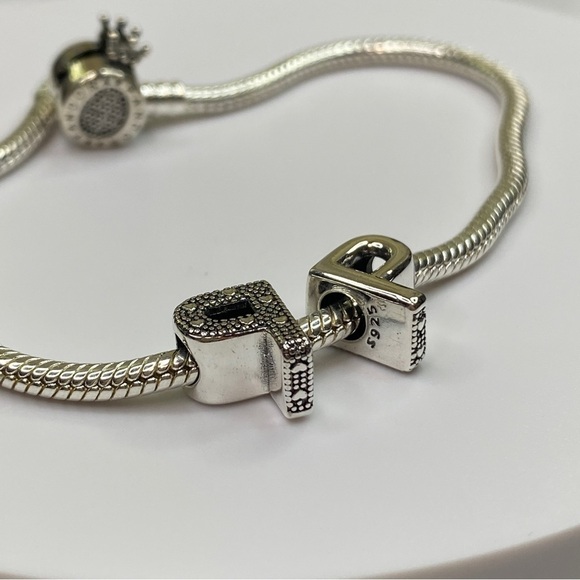 Sterling Silver Letter P Charm - Picture 3 of 8